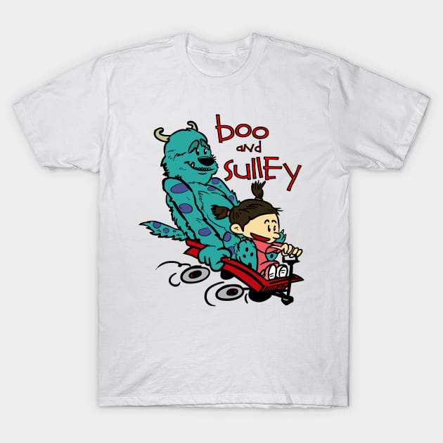 Boo and Sulley as Calvin and Hobbes T-Shirt by VintageTeeShirt